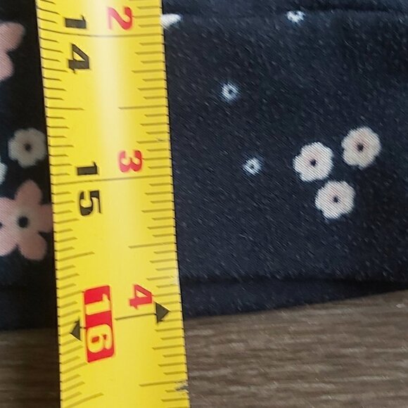 MUMU Coco Girls 6X Long Sleeved Dark Blue Shirt With Little Pink Flowers - Picture 5 of 7